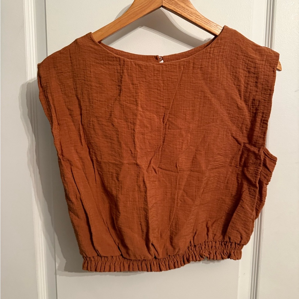 Rust Sleeveless Women's Top and Pant set